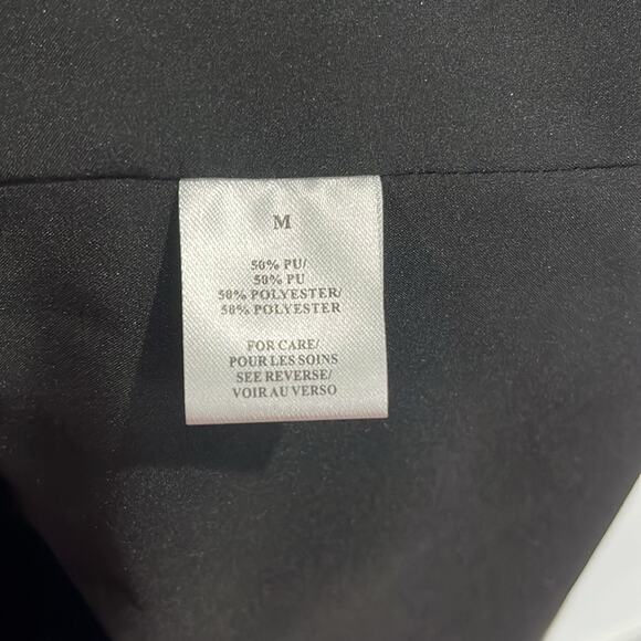 NEW Torn by Ronny Kobo Regina Patent Leather Black Trench Coat Medium Matrix - Picture 13 of 13